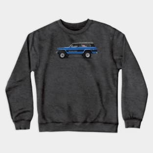 FSJ Beach Truck - Blue, Weathered Crewneck Sweatshirt